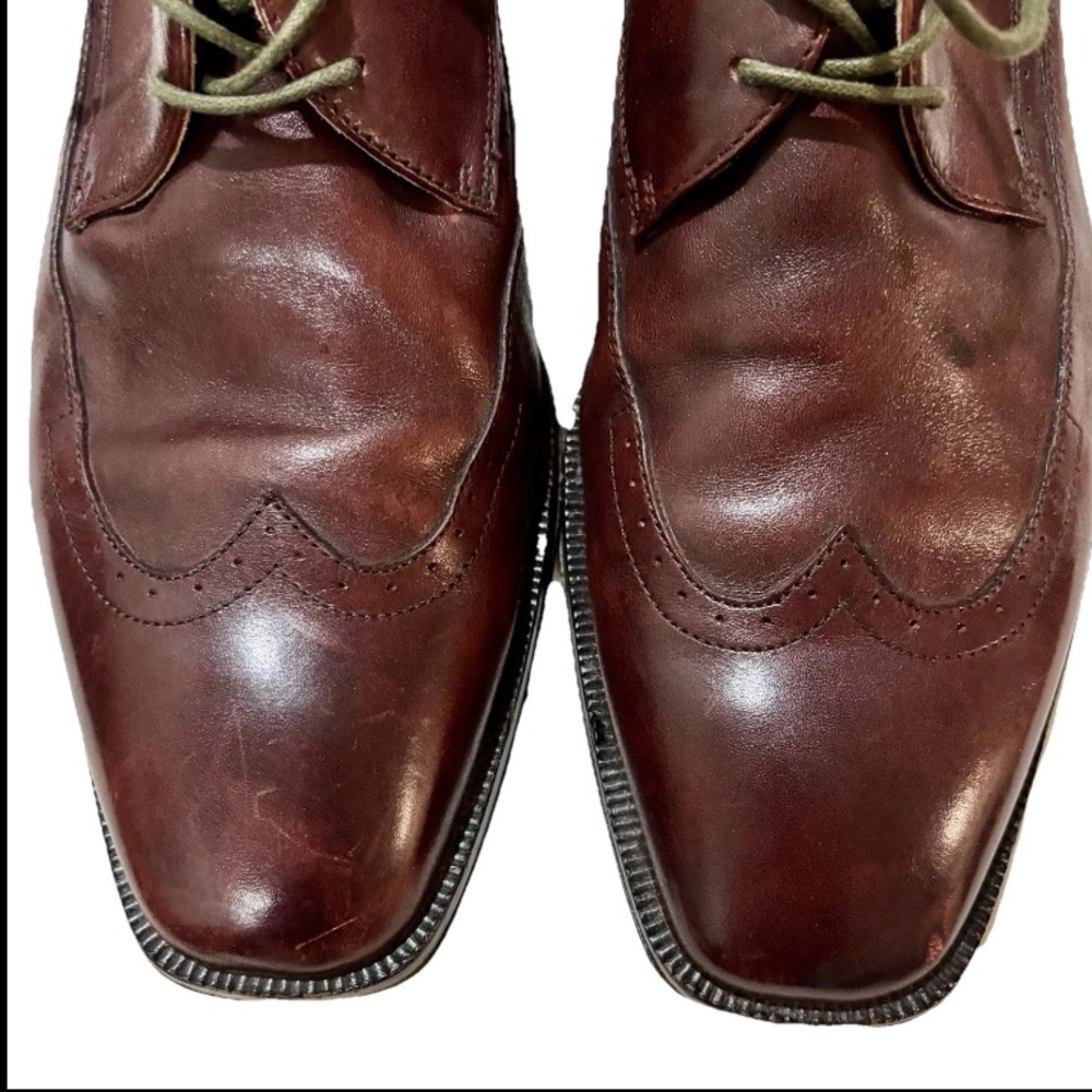 Johnston & Murphy Burgundy Leather Oxfords